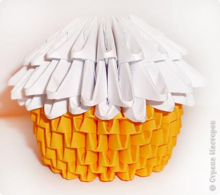 Мастер-класс Оригами китайское модульное Фруктово-ягодные пироженки к чаю Бумага фото 16