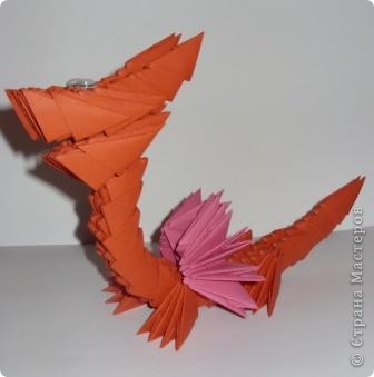 Мастер-класс Новый год Оригами китайское модульное Дракончик маленький Бумага фото 6