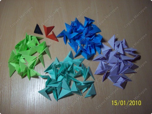 Мастер-класс Оригами китайское модульное мк Рыбка-скалярия Бумага фото 2