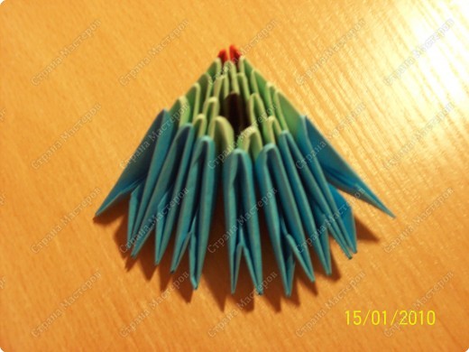 Мастер-класс Оригами китайское модульное мк Рыбка-скалярия Бумага фото 8