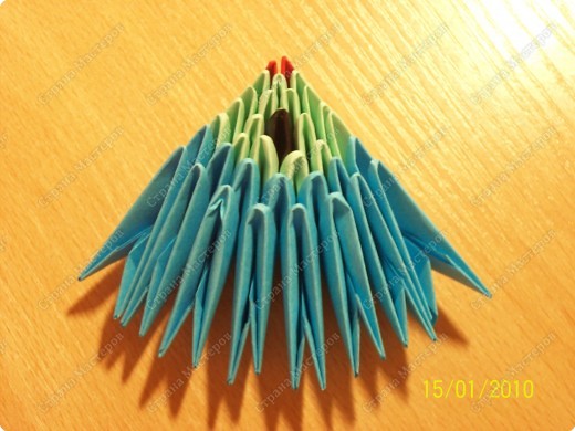 Мастер-класс Оригами китайское модульное мк Рыбка-скалярия Бумага фото 9