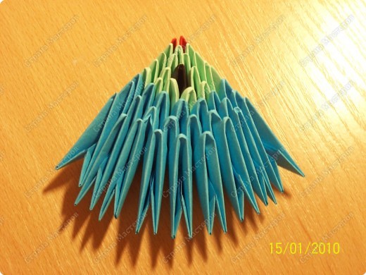 Мастер-класс Оригами китайское модульное мк Рыбка-скалярия Бумага фото 10