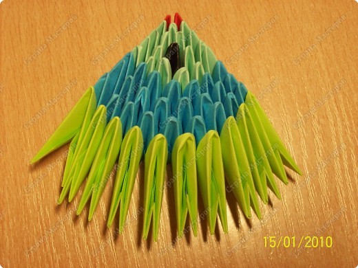 Мастер-класс Оригами китайское модульное мк Рыбка-скалярия Бумага фото 11
