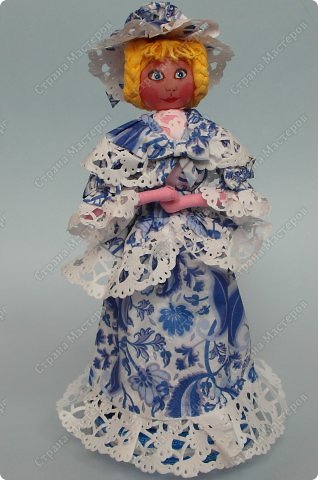 Куклы Мастер-класс Бумагопластика Моделирование конструирование Одежда для куклы из бумажных салфеток Салфетки фото 42
