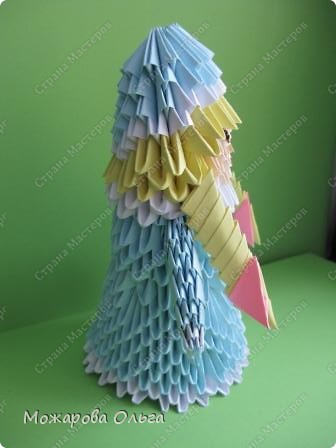 Мастер-класс Новый год Оригами китайское модульное МК Снегурочка Бумага фото 24