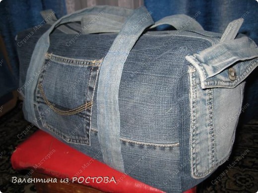 Дорожные сумки из джинсы