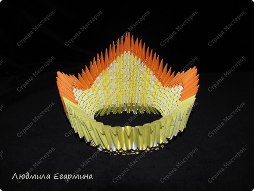 Мастер-класс Поделка изделие Пасха Оригами китайское модульное Пасхальная курочка Ряба Бумага фото 12