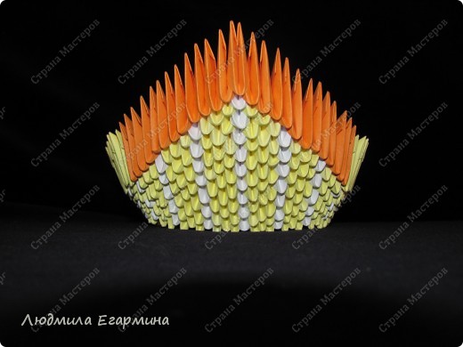 Мастер-класс Поделка изделие Пасха Оригами китайское модульное Пасхальная курочка Ряба Бумага фото 9