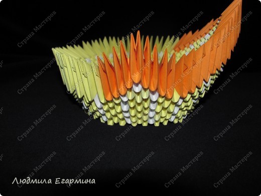 Мастер-класс Поделка изделие Пасха Оригами китайское модульное Пасхальная курочка Ряба Бумага фото 11