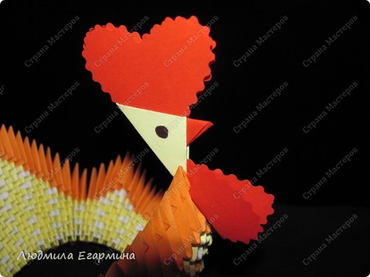 Мастер-класс Поделка изделие Пасха Оригами китайское модульное Пасхальная курочка Ряба Бумага фото 16