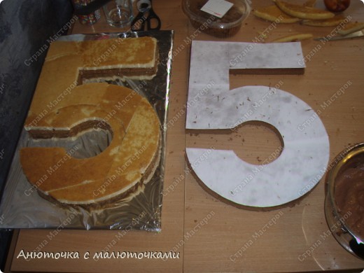 Торт цифрой 5 как сделать