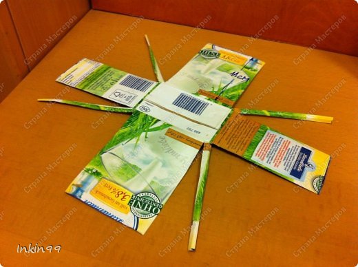 Мастер-класс Плетение МК Коробок из тетрапака Материал бросовый фото 4