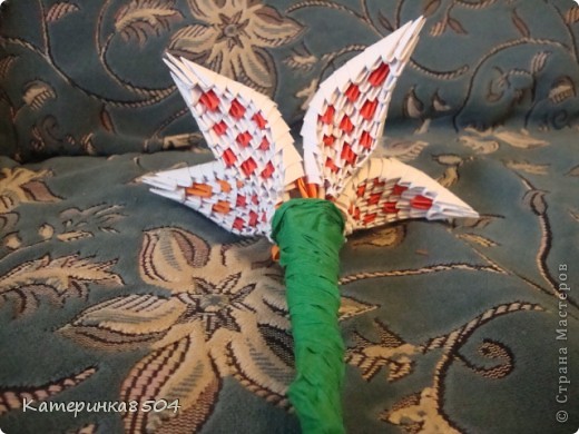 Мастер-класс Поделка изделие Оригами китайское модульное Лилии МК Бумага фото 19
