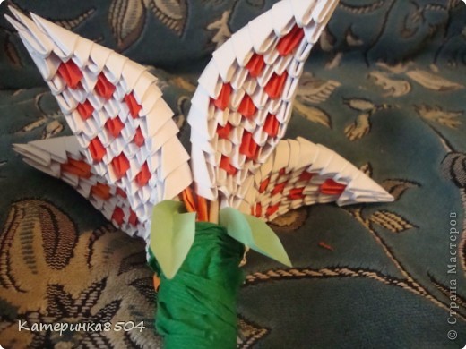 Мастер-класс Поделка изделие Оригами китайское модульное Лилии МК Бумага фото 20