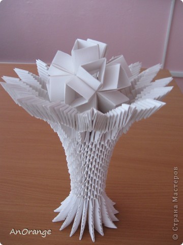 Мастер-класс Поделка изделие Оригами китайское модульное Ваза Байтерек Бумага фото 1
