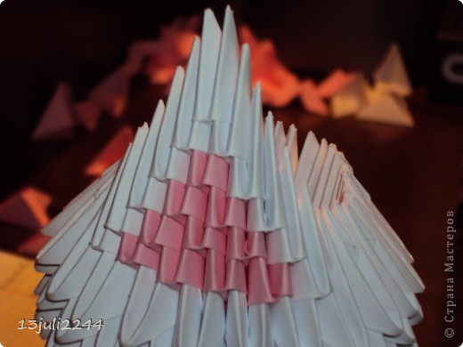 Мастер-класс Поделка изделие День рождения Оригами китайское модульное МК КОШЕЧКА Бумага Клей фото 30