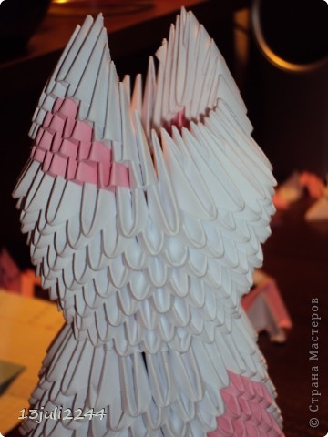 Мастер-класс Поделка изделие День рождения Оригами китайское модульное МК КОШЕЧКА Бумага Клей фото 31