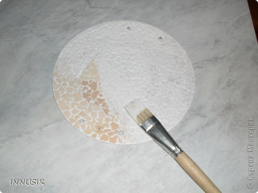 Декор предметов Мастер-класс Декупаж Макраме Время пить кофе Кухонное панно Яичное кракле +МК Диски виниловые Краска Салфетки Скорлупа яичная Шпагат фото 3