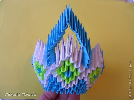 Мастер-класс Поделка изделие Оригами китайское модульное Конфетница из модулей Мастер-класс Бумага фото 19