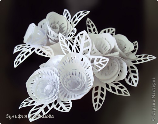 Мастер-класс 8 марта День матери Бумагопластика Вырезание МК Букетик для мамы Бумага фото 2