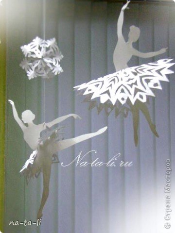 Мастер-класс Новый год Вырезание Снежинки-балеринки Бумага фото 2