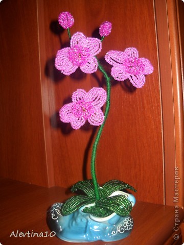 Мастер-класс Бисероплетение Орхидея из бисера МК Бисер фото 1.