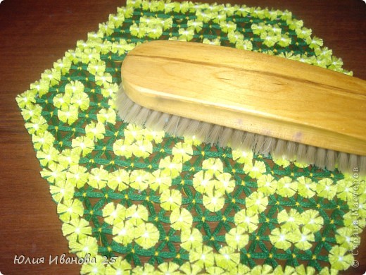 Мастер-класс Плетение Плетеная салфетка на деревянной рамке Нитки фото 28