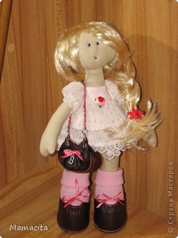 Гардероб Мастер-класс Поделка изделие Шитьё Кожаная сумочка для куклы МК Кожа Ленты фото 12