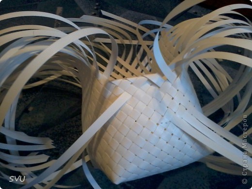 Мастер-класс Плетение Плетение корзинки из упаковочной полипропиленовой стреппинг ленты Полиэтилен фото 18