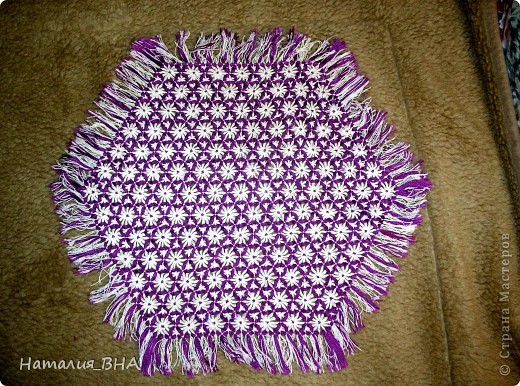 Интерьер Мастер-класс Плетение Салфетка Ромашка и маленький МК Нитки фото 1