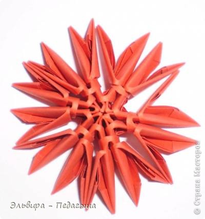 Мастер-класс Поделка изделие Оригами китайское модульное Мухоморчик Бумага фото 23