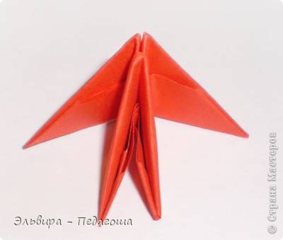 Мастер-класс Поделка изделие Оригами китайское модульное Мухоморчик Бумага фото 18
