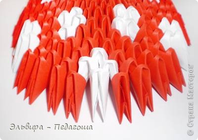 Мастер-класс Поделка изделие Оригами китайское модульное Мухоморчик Бумага фото 36