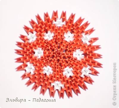 Мастер-класс Поделка изделие Оригами китайское модульное Мухоморчик Бумага фото 37