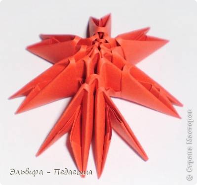 Мастер-класс Поделка изделие Оригами китайское модульное Мухоморчик Бумага фото 22