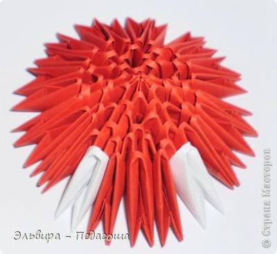 Мастер-класс Поделка изделие Оригами китайское модульное Мухоморчик Бумага фото 26