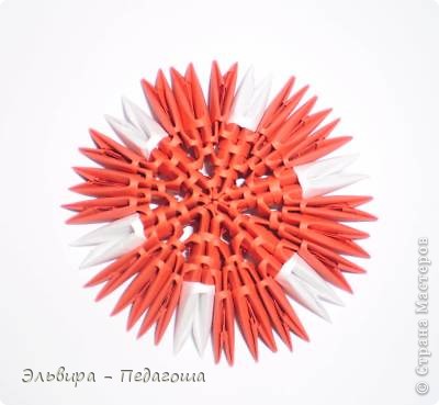 Мастер-класс Поделка изделие Оригами китайское модульное Мухоморчик Бумага фото 27
