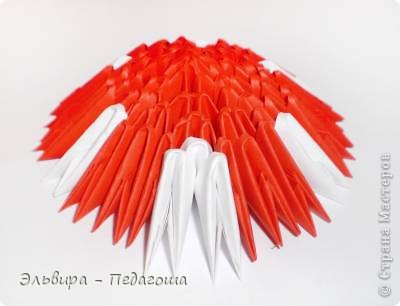 Мастер-класс Поделка изделие Оригами китайское модульное Мухоморчик Бумага фото 28