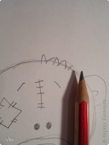 Картина панно рисунок Урок рисования Рисование и живопись Как красиво нарисовать Мишку Тедди Бумага Карандаш фото 6