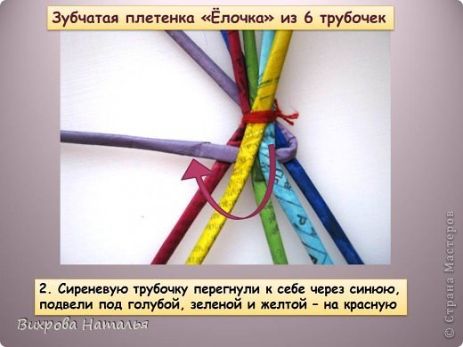 Мастер-класс Плетение МК Плетение из газет Зубчатая плетенка Ёлочка из 6 трубочек Бумага фото 3
