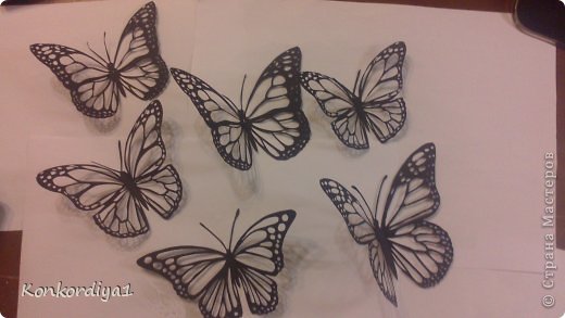 Поделка изделие Вырезание Бабочки Бумага фото 10