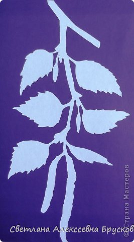 Картина панно рисунок Вырезание Ветка берёзы Бумага Картон фото 2