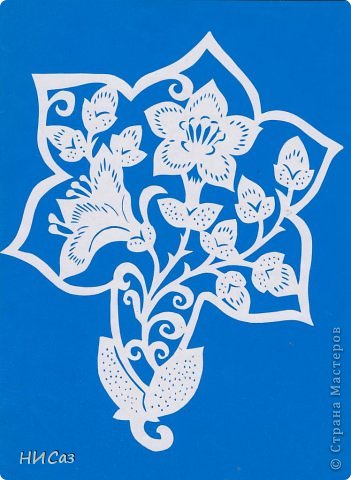 Картина панно рисунок Вырезание Цветок Бумага фото 1