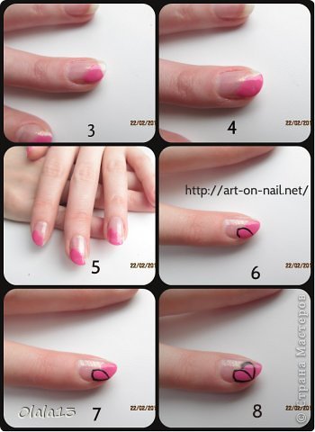 Мастер-класс Роспись Мастер-класс дизайна ногтей розовый & черный Краска фото 2
