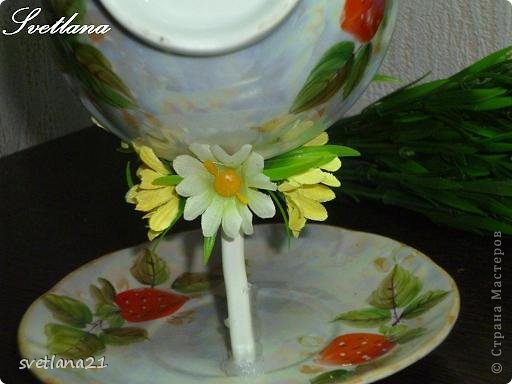 Processo de modelagem master-class de fazer uma xícara de flor fotos 13