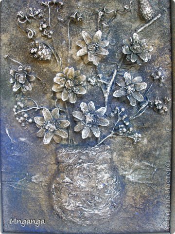 Картина панно рисунок Коллаж Звездолет Букет и Пуговичное дерево Материал бросовый Материал природный фото 11