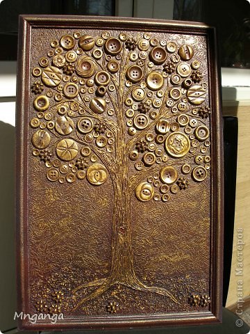Картина панно рисунок Коллаж Звездолет Букет и Пуговичное дерево Материал бросовый Материал природный фото 17