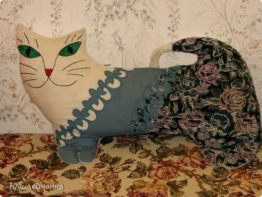 Интерьер Шитьё кошки-подушки Ткань фото 3