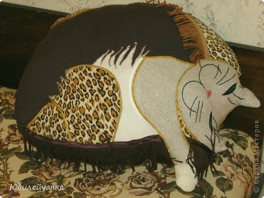 Интерьер Шитьё кошки-подушки Ткань фото 4