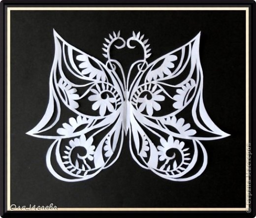 Картина панно рисунок Вырезание Бабочка Бумага фото 1